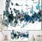 Designart - Explosion Of Oil Paint In Drops Of Black And Blue - Modern Canvas Wall Art Print